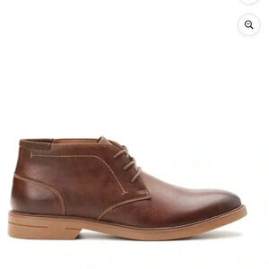 Men’s Madden NYC Brown Faux Leather Lace Up Adam Dress Up Chukka Boot Size 8